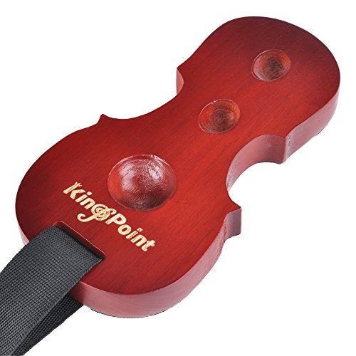 KingPoint Solid Wood Cello Endpin Rest Non-slip Stopper Anchor Protector in Cello Shape 3 Holes Holder - Image 1