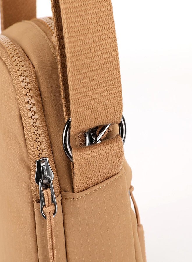 BEFUNIRISE Casual Nylon Crossbody Purse Bag Waterproof Lightweight Shoulder Bag for Women Handbag (A-beige) - Image 2