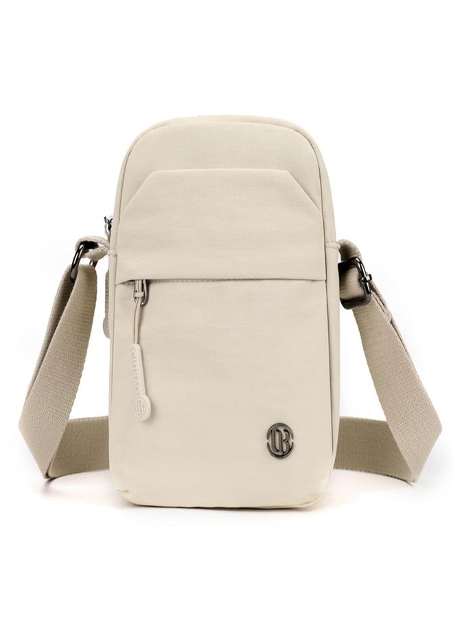 BEFUNIRISE Casual Nylon Crossbody Purse Bag Waterproof Lightweight Shoulder Bag for Women Handbag (A-beige) - Image 1