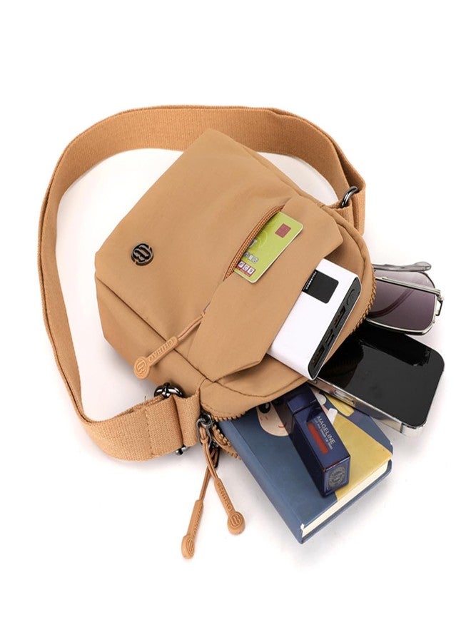 BEFUNIRISE Casual Nylon Crossbody Purse Bag Waterproof Lightweight Shoulder Bag for Women Handbag (A-beige) - Image 4