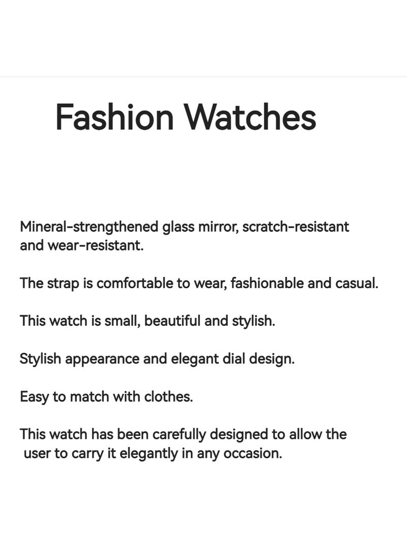 Generic Fashion Roman pattern diamond ladies watch quartz leather belt Women's watch skin color  - Image 2