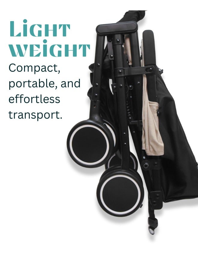 turtees Portable Single Stroller Sit And Lie Down Newborn Baby Stroller Shock-absorbing Foldable Pram - Image 3