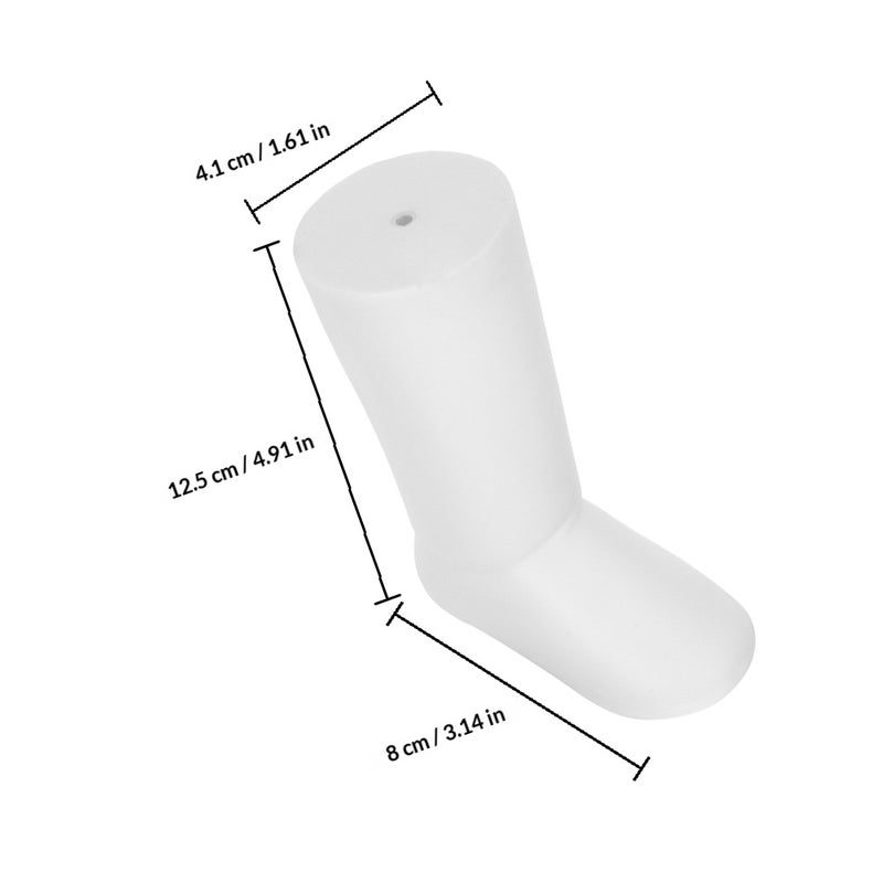 2pcs Mannequin Foot Models For Displaying Ankle Bracelet And Foot Jewelry In Shops And Homes White Sock Display Foot Mannequin For Socks And Shoes - Image 2