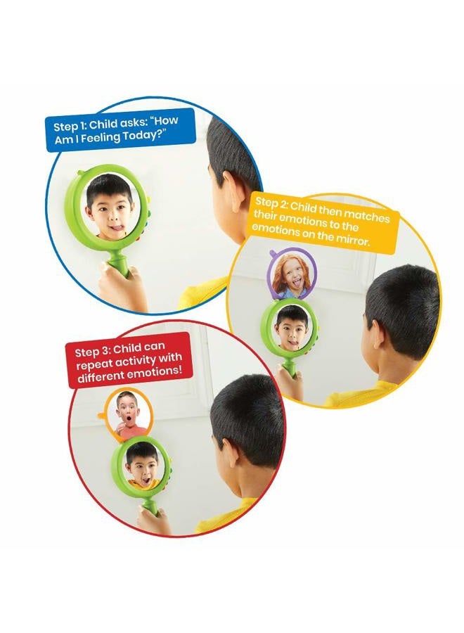 hand2mind See My Feelings Mirror, Play Therapy Toys, Mindfulness for Kids, Emotional Regulation for Kids, Social Emotional Learning Activities, Calm Down Corner Supplies, Calming Corner (Set of 1) - Image 4