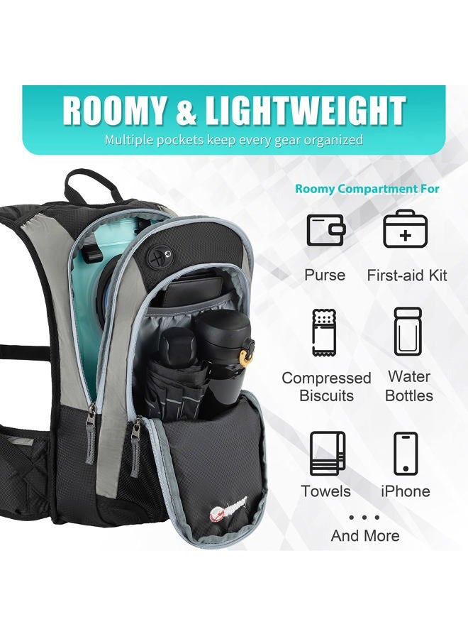 MIRACOL Hydration Pack Hiking Water Backpack - Insulated Water Bag with 2L Bladder Black - Image 3