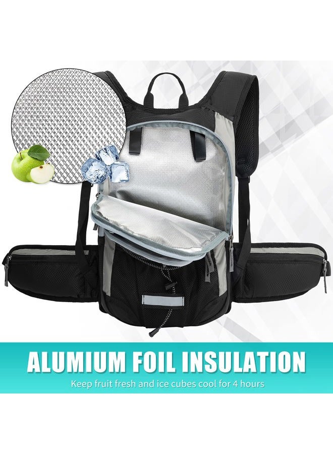 MIRACOL Hydration Pack Hiking Water Backpack - Insulated Water Bag with 2L Bladder Black - Image 2
