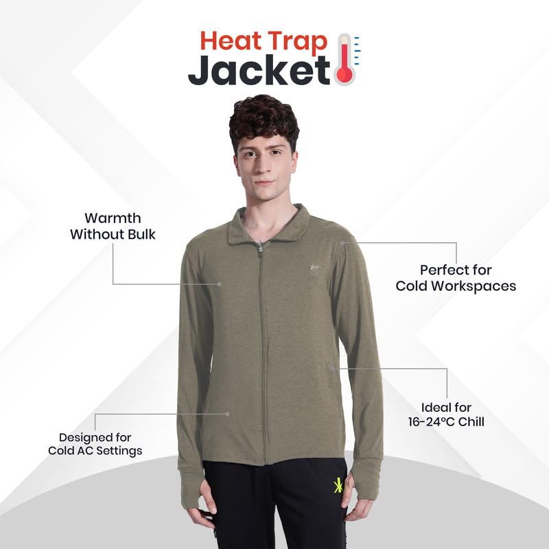 BLUE TYGA Anti AC Thermal Jacket – Ultrasoft Lightweight Warm Jacket for Office & Outdoor Cold Environments | Skin Friendly Fabric with Heat Trap Technology - Image 3