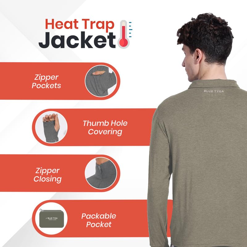 BLUE TYGA Anti AC Thermal Jacket – Ultrasoft Lightweight Warm Jacket for Office & Outdoor Cold Environments | Skin Friendly Fabric with Heat Trap Technology - Image 5