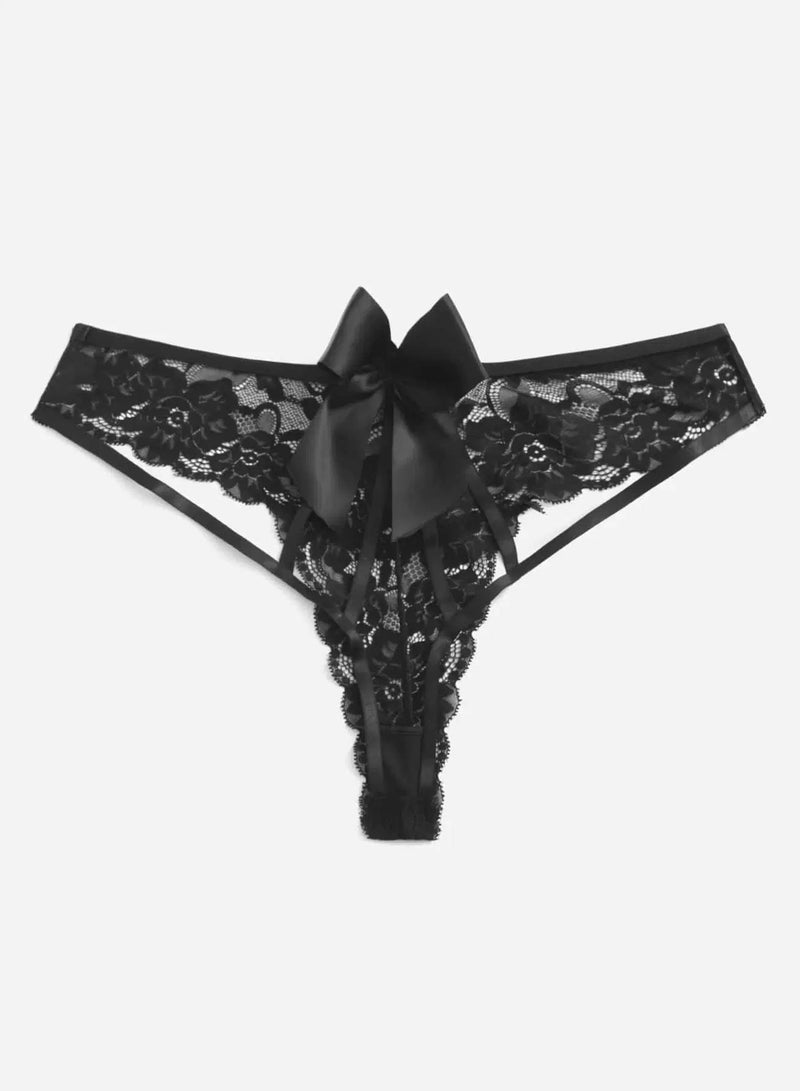 Plus Floral Lace Cut-out Back Panty  - Image 2