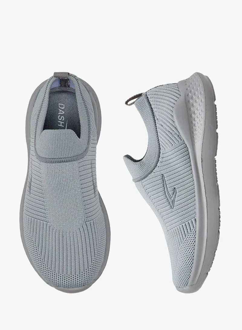 Dash GREY Textured Slip-On School Sports Shoes With Pull Tab for Men | Best Price UAE
