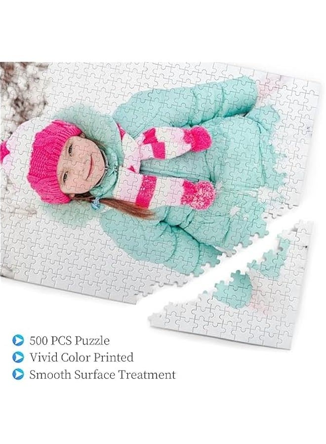 Puzzles from Photos Personalized Puzzle 300/500/1000 Pieces,ized Wooden Jigsaw Puzzle Gifts for Adult and Kids Family, Wedding,Friend 500PCS/Vertical(15x20.4) - Image 2
