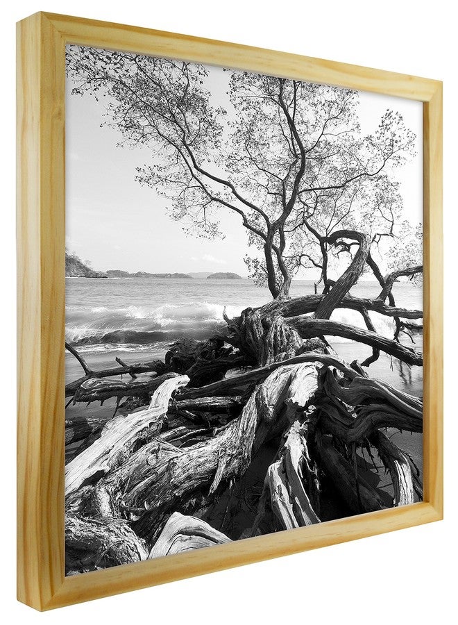 MCS Art Frame with Mat Opening, Natural, 12 x 12 in - Image 3
