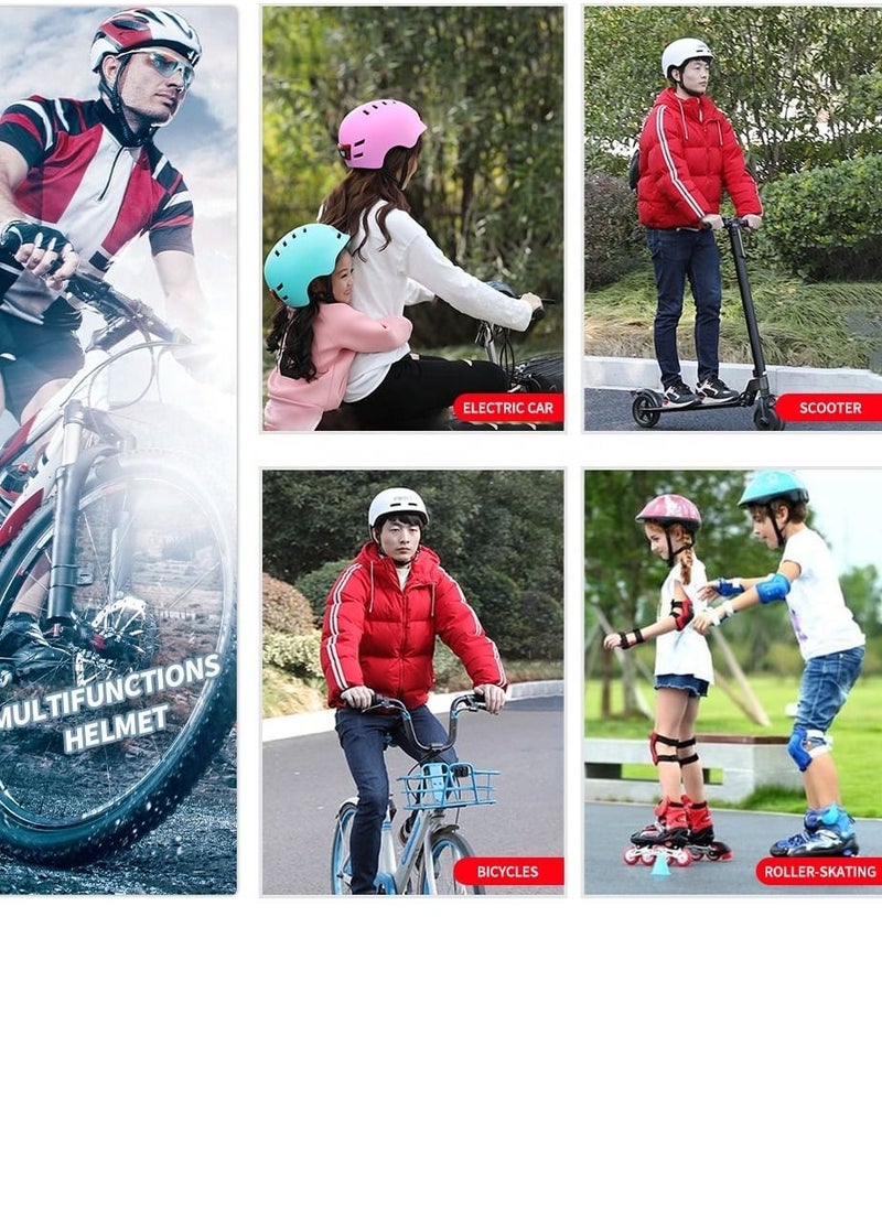 Outdoor Sports - Helmet with front and back Chargeable Led Lamp Lights MTB Bike  Skates and Scooter  Helmet for Unisex - Image 1