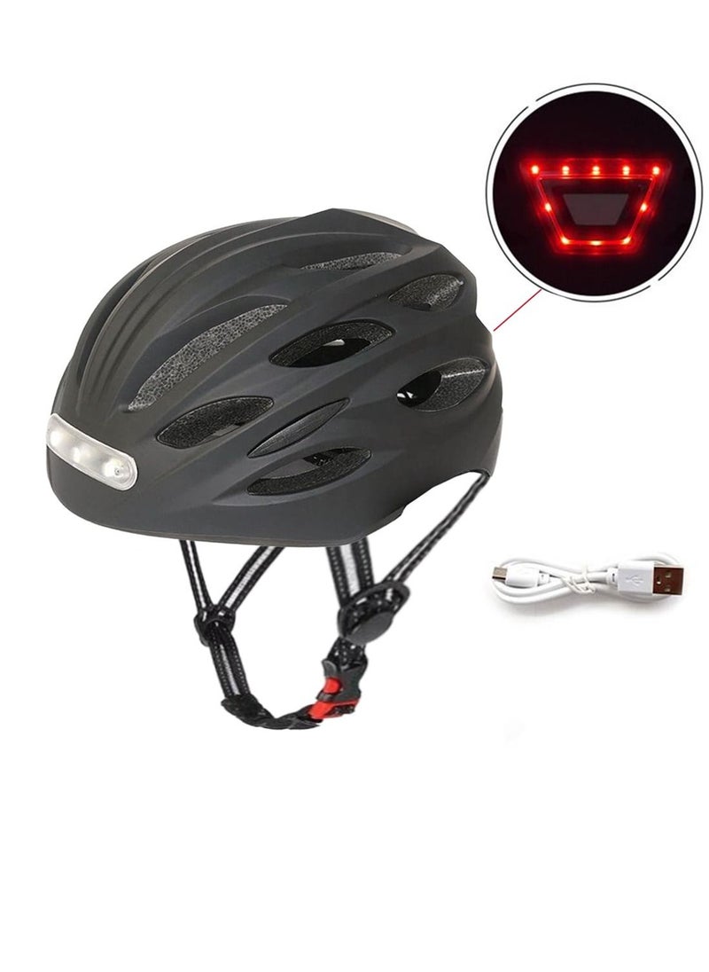 Outdoor Sports - Helmet with front and back Chargeable Led Lamp Lights MTB Bike  Skates and Scooter  Helmet for Unisex - Image 1