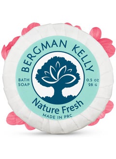 BERGMAN KELLY Hotel Soap Bars (Nature Fresh 0.5 Oz 100 Pk) Travel Size Luxury Bulk Amenities Bar Soap Mini Individually Wrapped Round Soap Small Toiletries For Airbnb Motel Guest Bathroom  - Image 1