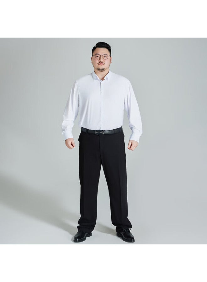 Ayoupang Plus Size Wrinkle-resistant Seamless Long Sleeve Pullover Shirt Large Size Business Casual Work Base Shirt For Men - Image 3