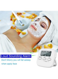 RIMDIXA RIMDIXA Digital Kitchen Timer with Alarm Stop Watch Timer for Kitchen Kitchen Timer with Magnetic Stand Timer Clock for Study White  - Image 5