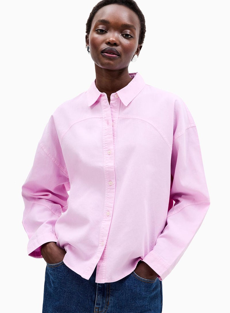 French Connection Dana Denim Seamed Shirt - Image 1