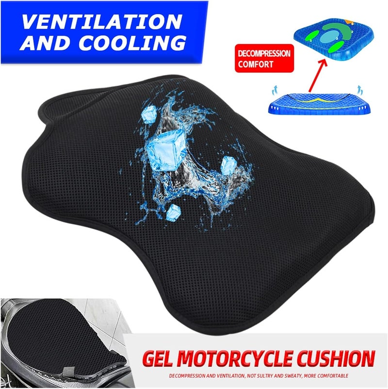 DEMULAX Motorcycle Gel Seat Cover - Image 3