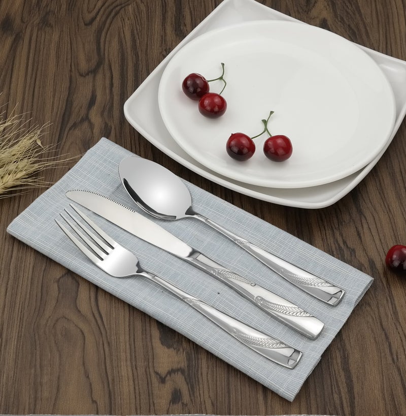 Nicesh 80-Piece Stainless Steel Flatware Set  Service For 16 - Image 4
