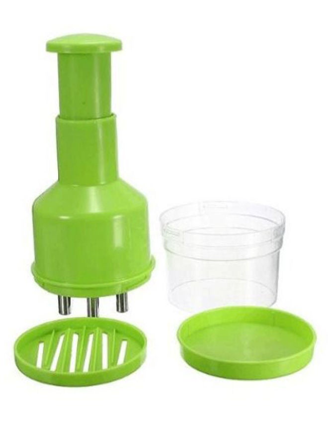 NIBEMINENT Multi-Function Vegetable Slicer Green/Silver/Clear