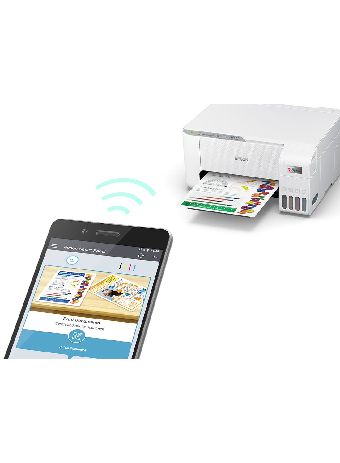 Epson EcoTank L3256 Wireless All-In-One Ink Tank Printer - White