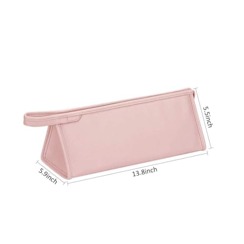 Buwico PU Leather Travel Case Portable Storage Bag for Dyson Airwrap Styler/Dyson Supersonic Hair Dryer, Waterproof Anti-scratch Dustproof Shockproof Protection Organizer Travel Gift Case (Pink) - Image 4