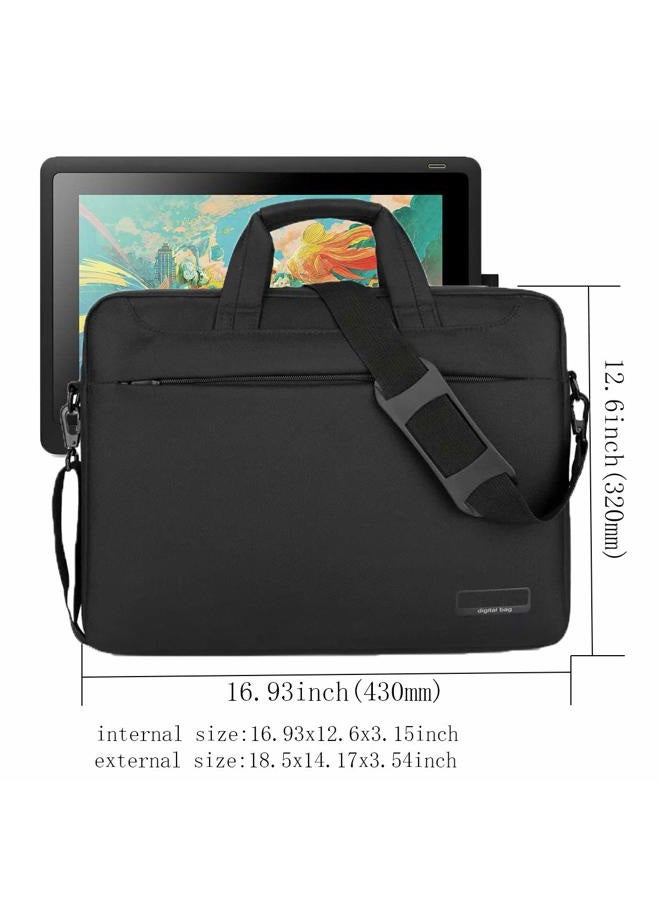 MIXJOY Drawing Tablet Case Bag for Wacom Cintiq 16, Huion Kamvas Pro 16 and XP-Pen Artist15.6 Pro, Innovator 16 Waterproof Protective Graphics Tablet Shoulder Bag - Image 2