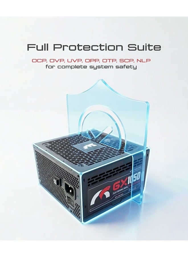 Tortox Tortxo GX1050 1050 Watts 80+ Gold Full Modular PCI-E 5.1 Gaming PC Power Supply, Japanese 105°C Capacitors - Image 4