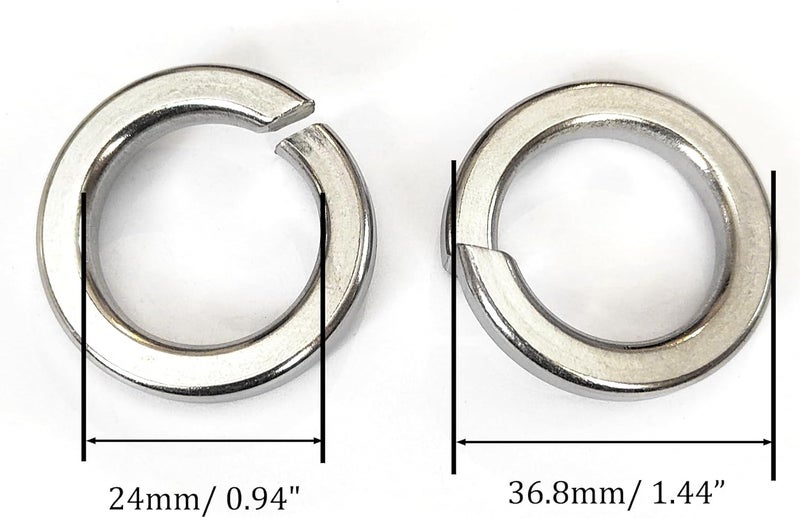 NACX M24 Split Lock Washer, 304 Stainless Steel Spring Lock Washer, 10Pcs - Image 2