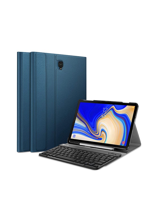 Wireless Bluetooth Keyboard Case Cover For Samsung Galaxy Tablet Blue