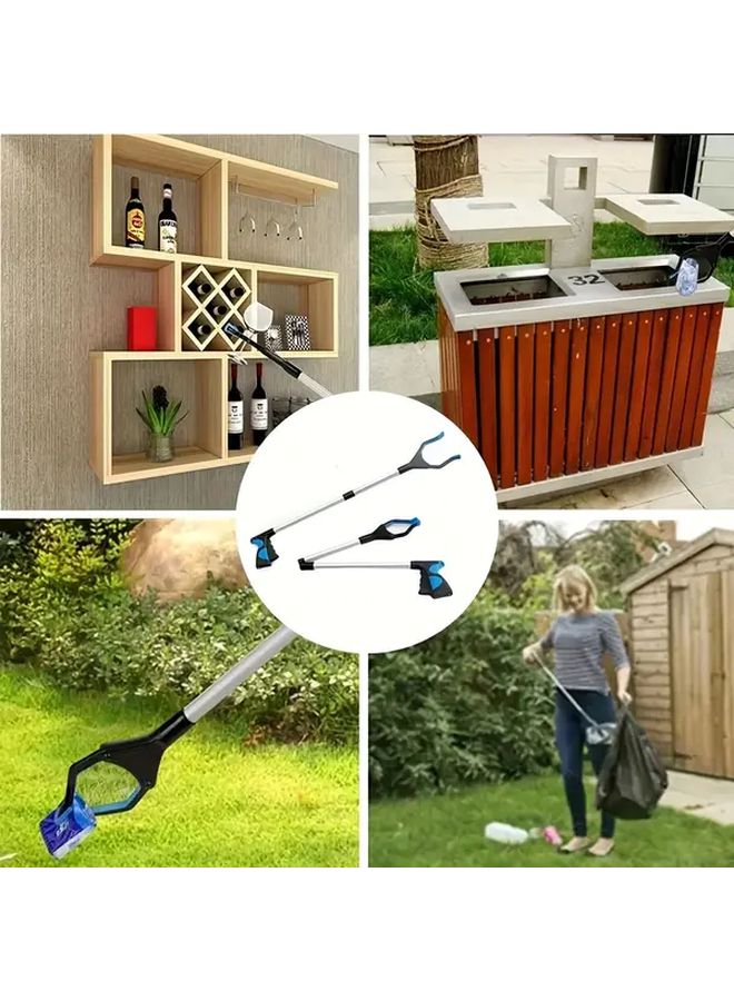 نيوشارك 32 بوصة أداة قابلة للطي للمساعدة في الوصول باللون الأزرق، ذراع قابل للتعديل لمساعدة كبار السن - Image 4