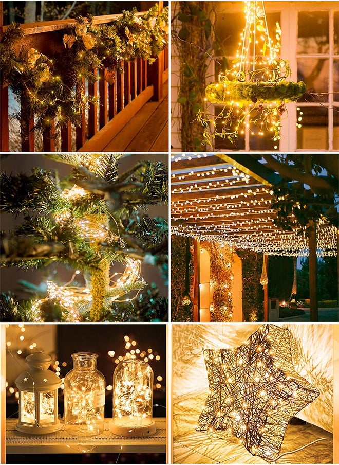 Lemon - 10mtr 100 LED Twinkle String Lights, USB Fairy Lights Plug in,  with Remote and Timer 8 Modes Waterproof Copper Wire Starry Lights for Indoor Outdoor DIY Party Bedroom Living Room Decorations - Image 1