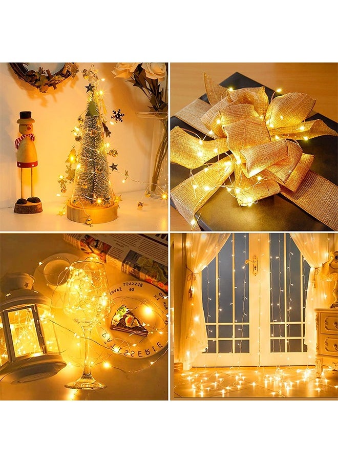 Lemon - 10mtr 100 LED Twinkle String Lights, USB Fairy Lights Plug in,  with Remote and Timer 8 Modes Waterproof Copper Wire Starry Lights for Indoor Outdoor DIY Party Bedroom Living Room Decorations - Image 1