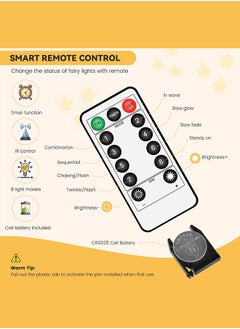 Lemon 10mtr 100 LED Twinkle String Lights, USB Fairy Lights Plug in,  with Remote and Timer 8 Modes Waterproof Copper Wire Starry Lights for Indoor Outdoor DIY Party Bedroom Living Room Decorations  - Image 5