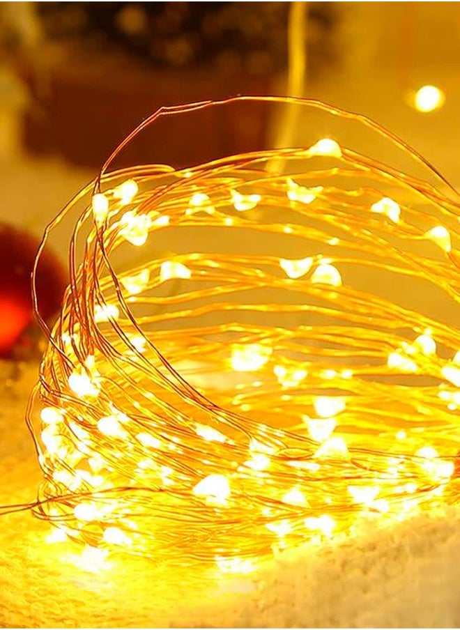 Lemon - 10mtr 100 LED Twinkle String Lights, USB Fairy Lights Plug in,  with Remote and Timer 8 Modes Waterproof Copper Wire Starry Lights for Indoor Outdoor DIY Party Bedroom Living Room Decorations - Image 1