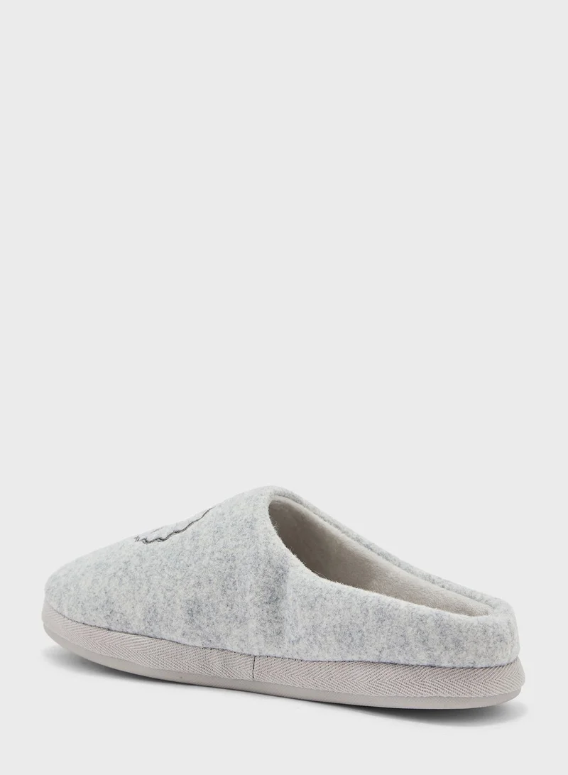 TOMMY HILFIGER Emblem Felt Bedroom Slippers