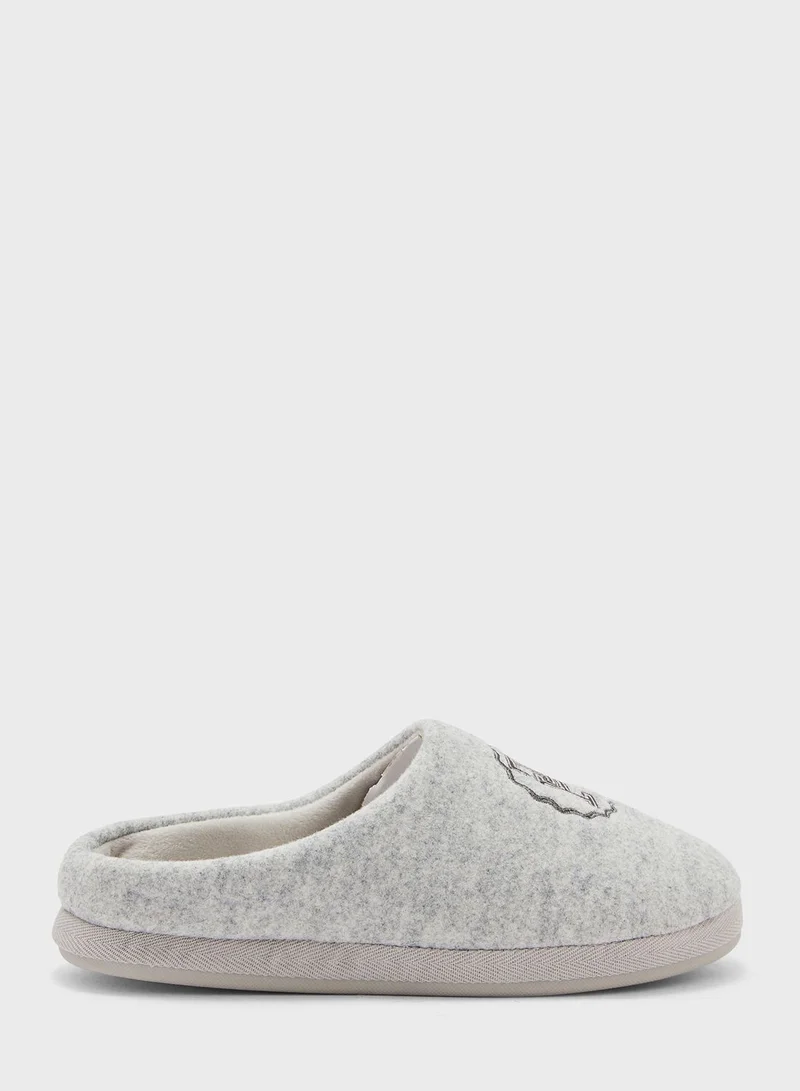 TOMMY HILFIGER Emblem Felt Bedroom Slippers