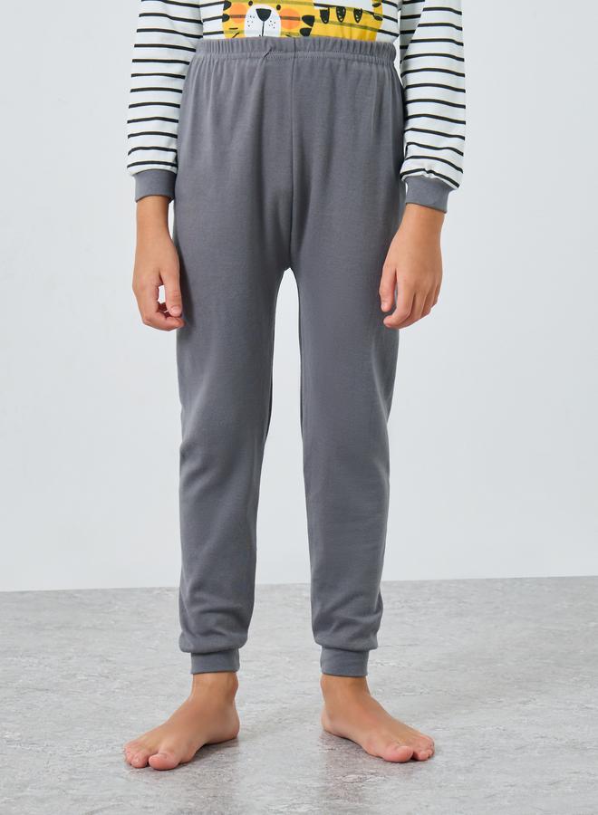 Styli Boys Tiger Graphic T-Shirt and Pyjama Set - Image 4