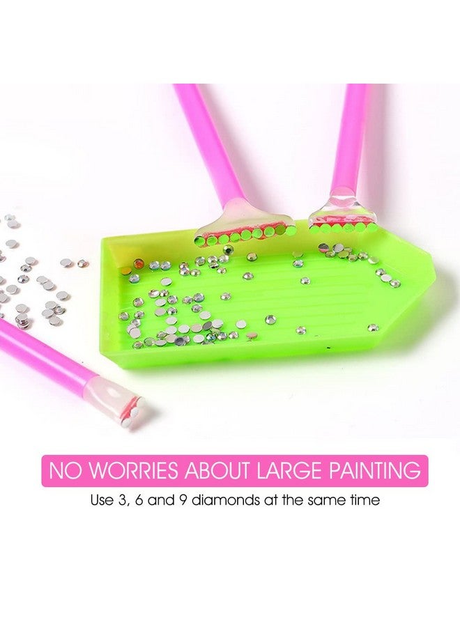 ZIBUYU® Diamond Painting Kit Tool 5D Diamond Art Pen Kit with 6 Diamond Painting Pen, 2 Tweezer, 10 Glue Clays, 4 Diamond Tray, 5D Diamond Painting Tool Kits Accessories - 22 Pieces - Image 4