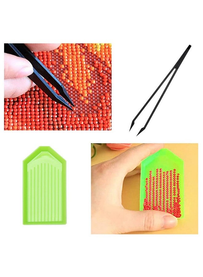 ZIBUYU® Diamond Painting Kit Tool 5D Diamond Art Pen Kit with 6 Diamond Painting Pen, 2 Tweezer, 10 Glue Clays, 4 Diamond Tray, 5D Diamond Painting Tool Kits Accessories - 22 Pieces - Image 5