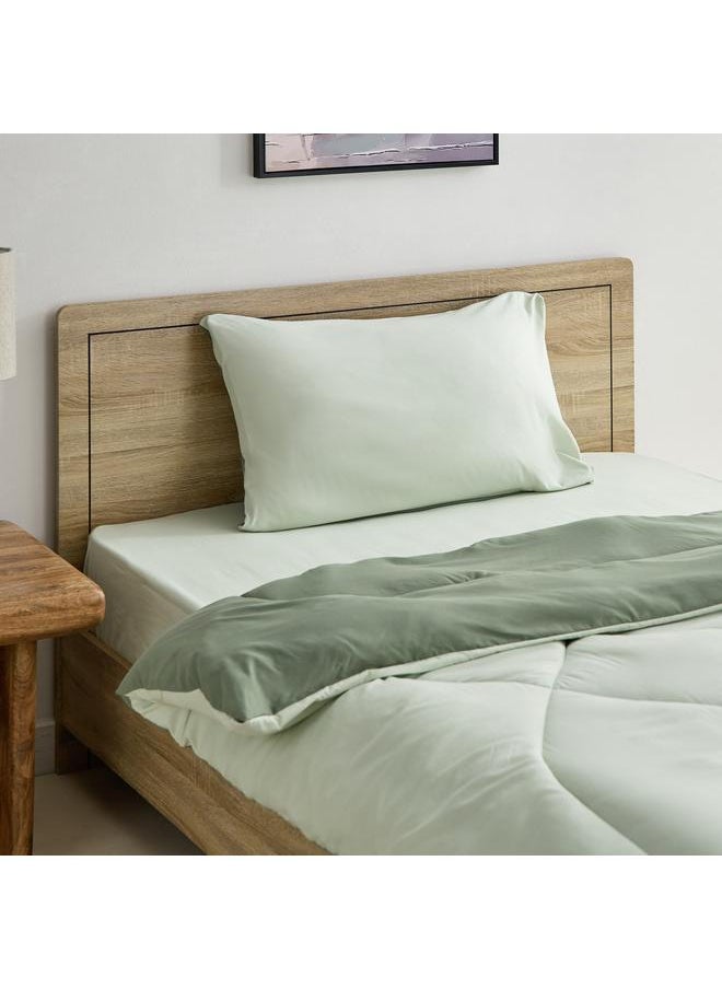Home Box Derby 2-Piece Reversible Microfiber Single Comforter Set - 135x220 cm  - Image 1