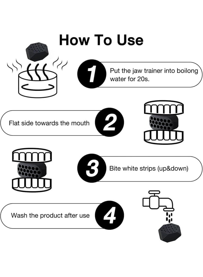 Gonice 2 Pieces Jaw Exerciser Workout Kit, Jawline Exerciser, Face and Toning and Slimmer, Face Exerciser, Jawline Strengthener, Strengthen Neck, Stress Reducer for Men & Women for Slimmer Toned Face - Image 2