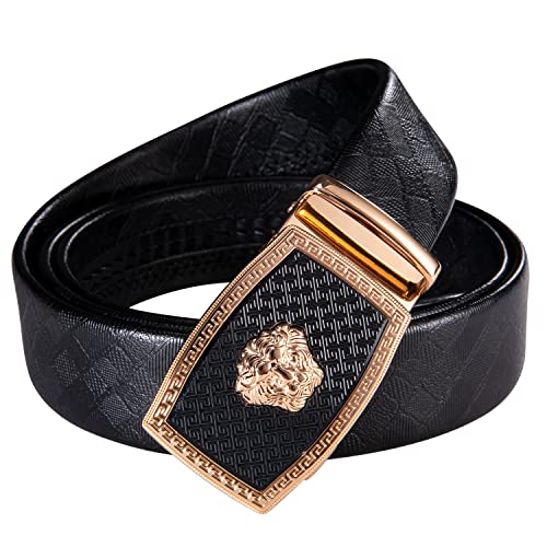 Dubulle Belts For Men Sliding Automatic Buckle Ratchet Dress Designer TOP Genuine Leather Strap Gifts - Image 2
