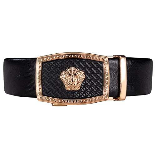 Dubulle Belts For Men Sliding Automatic Buckle Ratchet Dress Designer TOP Genuine Leather Strap Gifts - Image 5