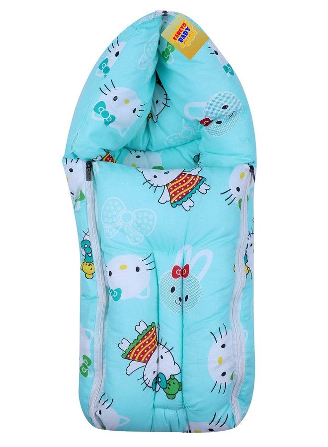 FARETO Baby Combo Of 2 Sleeping Bag Carry Bag Baby Bed Baby Wrapper(06 Months) (Blue & Pista Green) - Image 5