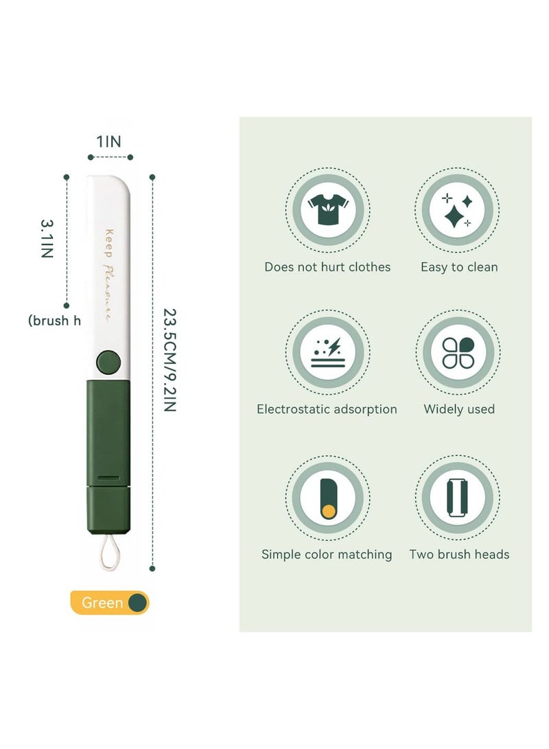 SYOSI SYOSI Portable Lint Remover for Clothes, Double Sided and Reusable Fur Remover Tool for Sweater, Coat, Carpet, and Cat Dog Pet Hair (Green) - Image 2
