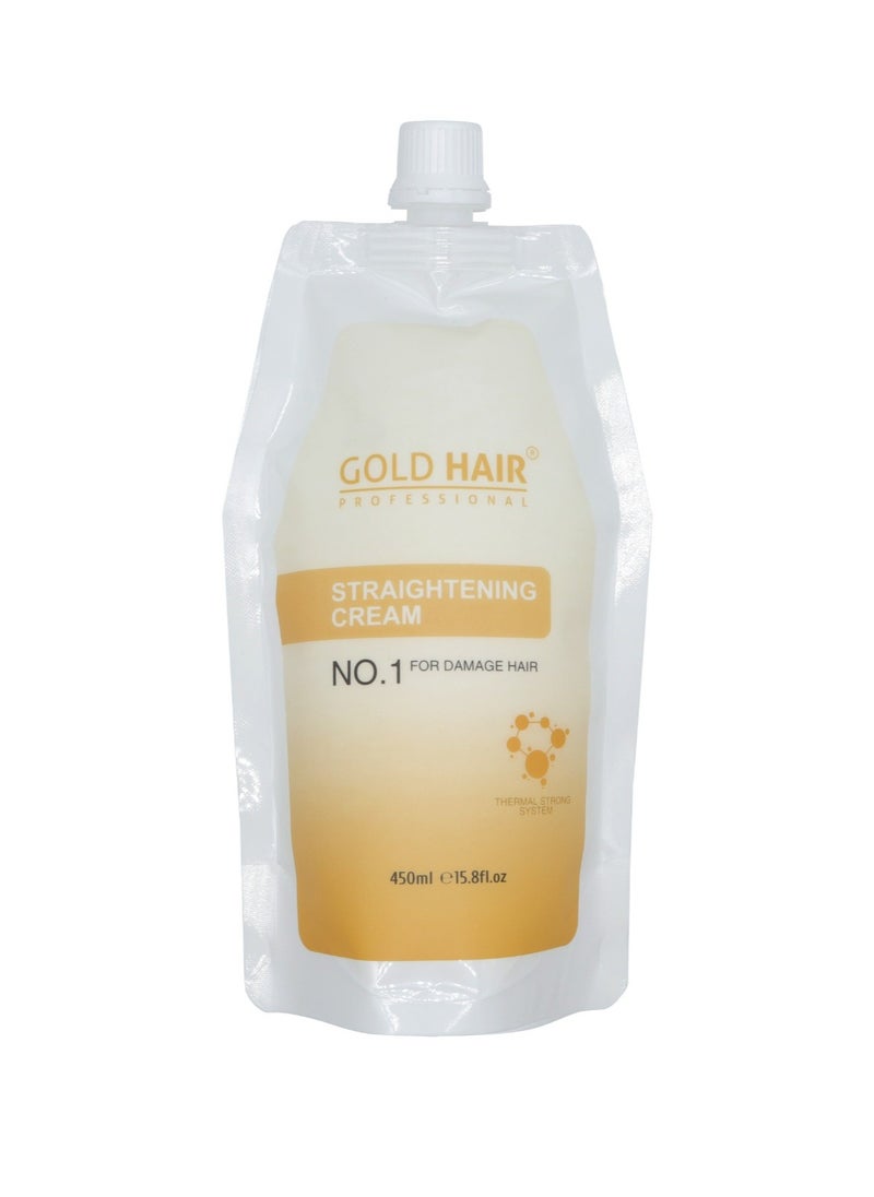 GOLD HAIR No. 1 Straightening Cream Thermal Strong System For Damage Hair 