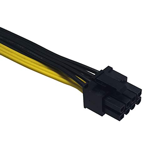 COMeap (2-Pack) 8 Pin PCIe Cable, PCIe 8 Pin Female to 8 Pin(6+2) Male Adapter Extension for PCI Express GPU VGA 9-inch (23cm) - Image 2