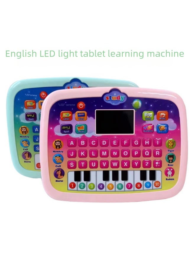 الإنجليزية شاشة LED ضوء الكمبيوتر اللوحي آلة التعلم متعددة الوظائف التعليم المبكر آلة قراءة القصة لعبة الأطفال - اللون: لون عشوائي تسليم الأولوية  - Image 2